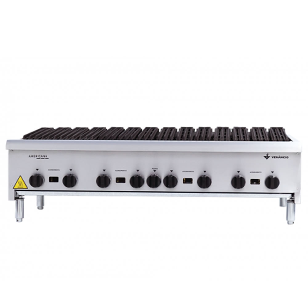 Charbroiler a Gás Americana CGG120 Inox 08 Queimadores Venâncio