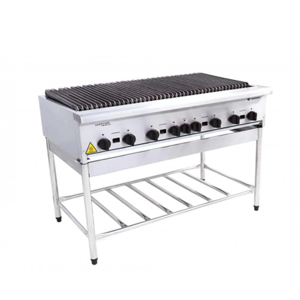 Charbroiler a Gás Americana Com Pé CGGP45 Inox 03 Queimadores Venâncio