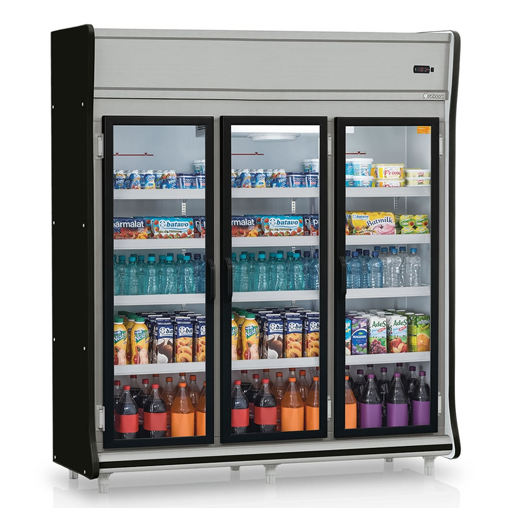 Expositor Vertical 3 Portas de Vidro GEVP-3PR Gelopar