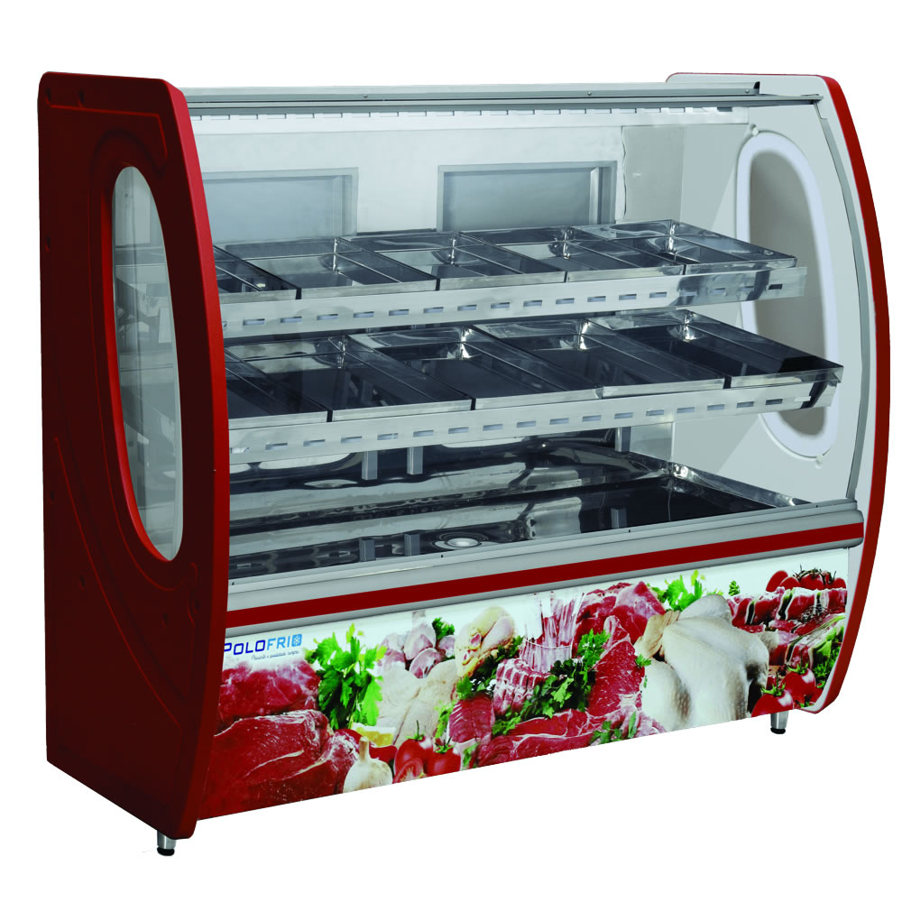 Expositor Açougue Avícola Premium Compacto 1,50m Linha 1212 PoloFrio